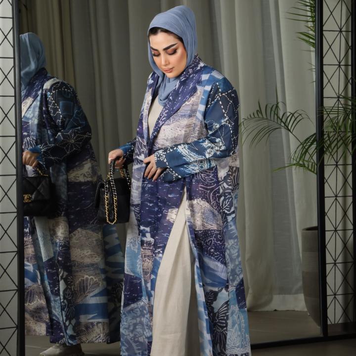 عباية إنديغو موزاييك