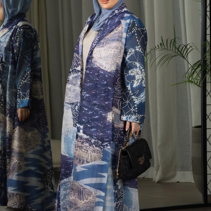 عباية إنديغو موزاييك